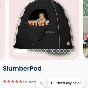 SlumberPod Black Privacy Tent for Kids